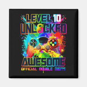 Level 10 Freigeschaltet Awesome Gaming Geburtstags Magnet