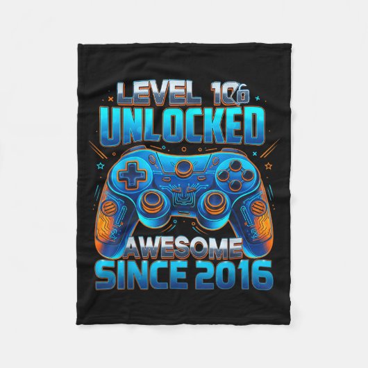 Level 10 freigeschaltet Großartig Seit 2016 10. Ge Fleecedecke (Vorderseite)