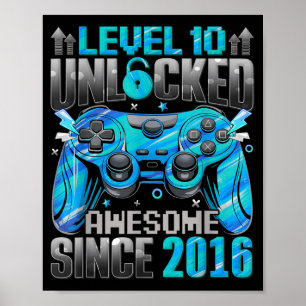 Level 10 freigeschaltet Großartig Seit 2016 10. Ge Poster