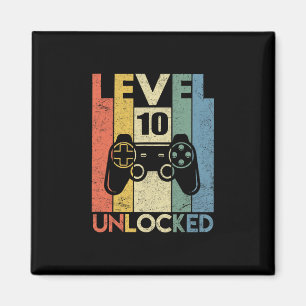 Level 10 freigeschaltet Lustiges Videospieler 10. Magnet