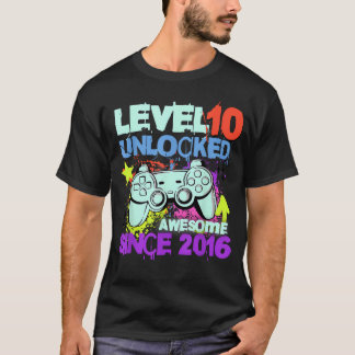 Level 10 Freigeschaltet Toll Seit 2016 10. T-Shirt