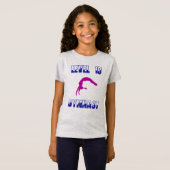 Level 10 Gymnast Blue und Magenta Gymnastik T-Shirt (Vorne ganz)