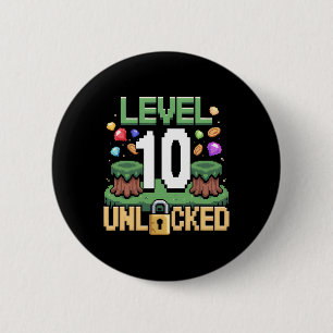 Level 10 Ungesperrte Spiele 10. Geburtstag Gamer B Button