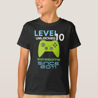 Level 10 Unlock Phantastisch 2011 Video Gamer T-Shirt