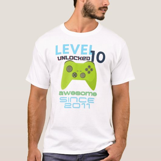 Level 10 Unlock Phantastisch 2011 Video Gamer T-Shirt (Vorderseite)