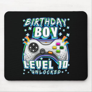 Level 10 Unlock Video Game 10. Geburtstag Gamer B Mousepad