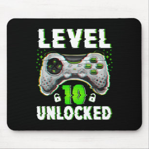 Level 10 Unlock Video Game 10 Jahre alter Junge 10 Mousepad