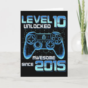 Level 10 Unlock Video Game Party 10. Geburtstag G Karte