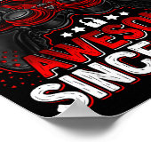 Level 10 Unlocked 10 Year Old Boys 10th Birthday B Poster (Ecke)