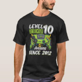 Level 10 Unlocked Awesome 2012 10Th Birthday Boy V T-Shirt (Vorderseite)