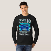 Level 10 Unlocked Awesome 2013 Video Game 10th Bir T-Shirt (Vorne ganz)