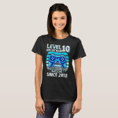 Level 10 Unlocked Awesome 2013 Video Game 10th Bir T-Shirt (Vorne ganz)