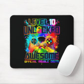 Level 10 Unlocked Awesome Gaming Birthday Boy 10th Mousepad (Mit Mouse)
