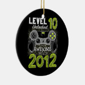 Level 10 Unlocked Awesome Since 2012 Keramik Ornament (Rechts)