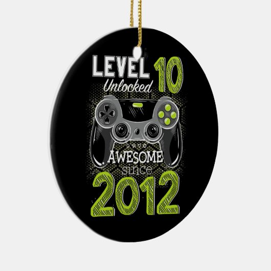 Level 10 Unlocked Awesome Since 2012 Keramik Ornament (Rechts)