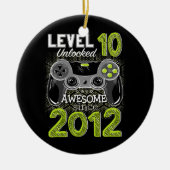 Level 10 Unlocked Awesome Since 2012 Keramik Ornament (Vorne)