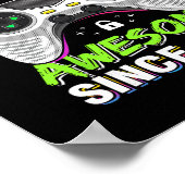 Level 10 Unlocked Awesome Since 2015 10th Birthday Poster (Ecke)