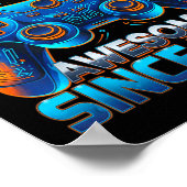 Level 10 Unlocked Awesome Since 2016 10th Birthday Poster (Ecke)