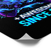 Level 10 Unlocked Awesome Since 2016 10th Birthday Poster (Ecke)