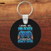 Level 10 Unlocked Awesome Since 2016 10th Birthday Schlüsselanhänger (Vorderseite)