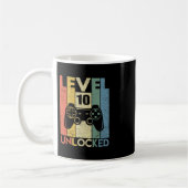 Level 10 Unlocked Funny Video Gamer 10th Birthday  Kaffeetasse (Links)