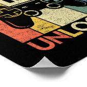 Level 10 Unlocked Funny Video Gamer 10th Birthday  Poster (Ecke)