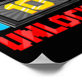 Level 10 Unlocked Gamer 10th Birthday Gift Video G Poster (Ecke)