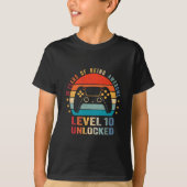 Level 10 Unlocked Shirt Funny Video Gamer 10th Bir (Vorderseite)