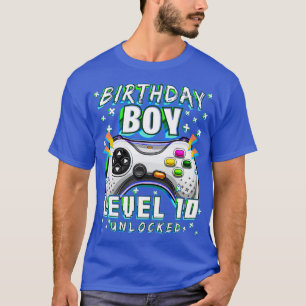 Level 10 Unlocked Video Game 10th Birthday Boys T-Shirt