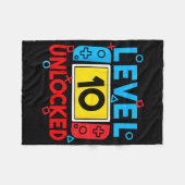 Level 10 Unlocks 10. Geburtstag Videospiel B Fleecedecke (Vorderseite (Horizontal))
