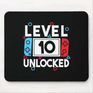 Level 10 Unlocks 10. Geburtstag Videospiel B Mousepad