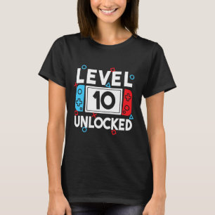 Level 10 Unlocks 10. Geburtstag Videospiel B T-Shirt