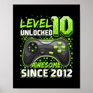 Level 10 Unlocks Phantastisch 2012 Videospiel 10. Poster