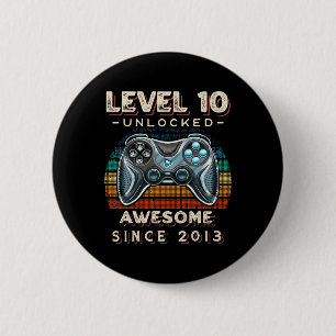 Level 10 Unlocks Videospiel 10. Geburtstag 10 Yr O Button