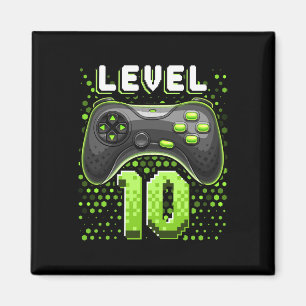 Level 10 Video Game Controller 10. Geburtstag Game Magnet