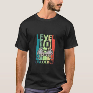 Level 10 Video Gamer 10. Geburtstag T-Shirt