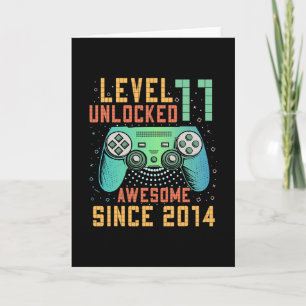 Level 11 freigeschaltet 11. Geburtstag 11-jähriger Karte