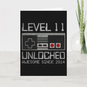 Level 11 freigeschaltet 11. Geburtstag 11-jähriges Karte