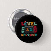 Level 11 freigeschaltet Gaming-Geburtstag Jungen 1 Button (Vorne & Hinten)