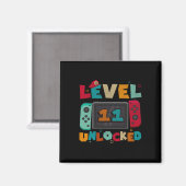 Level 11 freigeschaltet Gaming-Geburtstag Jungen 1 Magnet (Vorderseite/Rückseite)