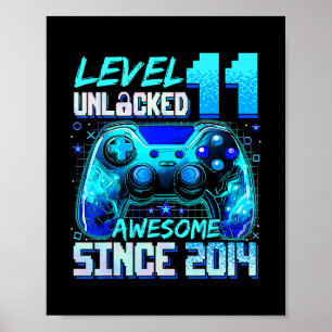Level 11 freigeschaltet Großartig Seit 2014 11. Ge Poster