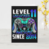 Level 11 freigeschaltet Toll seit 2014 11. Geburts Karte (Gelbe Blume)