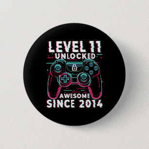 Level 11 freigeschaltet Videospiel 11. Geburtstag  Button