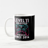 Level 11 freigeschaltet Videospiel 11. Geburtstag Kaffeetasse (Links)