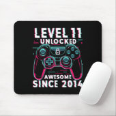 Level 11 freigeschaltet Videospiel 11. Geburtstag Mousepad (Mit Mouse)
