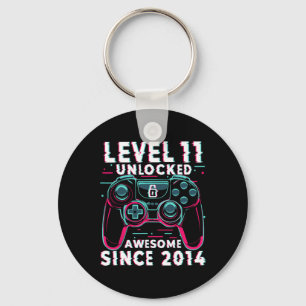 Level 11 freigeschaltet Videospiel 11. Geburtstag  Schlüsselanhänger