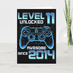 Level 11 freigeschaltet Videospiel-Party 11. Gebur Karte