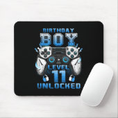 Level 11 freigeschaltet Videospieler 11. Geburtsta Mousepad (Mit Mouse)