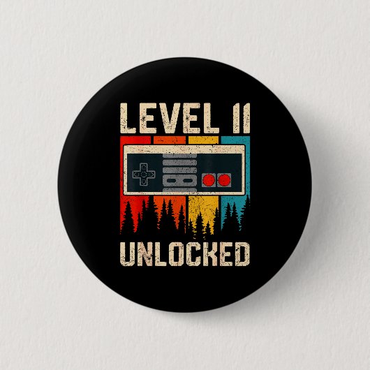 Level 11 freigeschaltete Videospiel-Controller-Geb Button (Vorderseite)