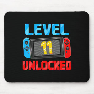 Level 11 freigeschalteter Gamer 11. Geburtstagsges Mousepad